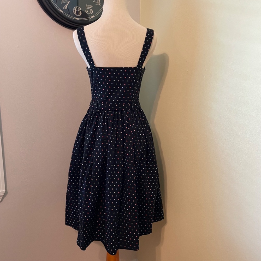 Collectif Polka Dot Dress with belt - altered smaller UK 10 Small - Picture 2 of 14